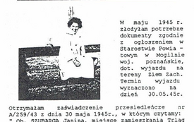 Galeria Podstrony Pierwsze powojenne lata - wspomnienia janina Paradowska 21