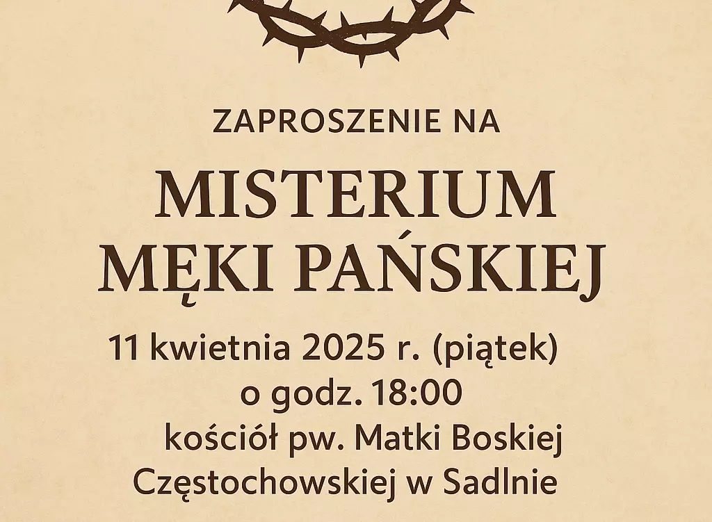 Zdjęcie do Misterium Męki Pańskiej