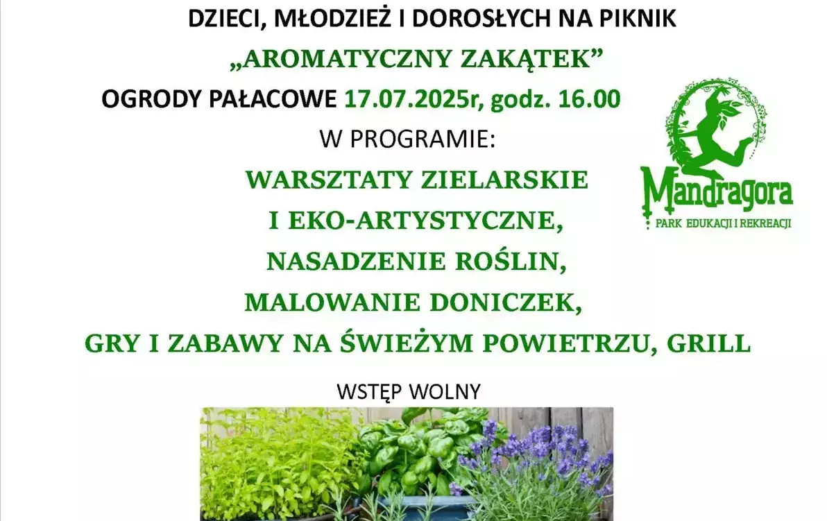 Zdjęcie do AROMATYCZNY ZAKĄTEK &ndash; zapraszamy na pachnący piknik!