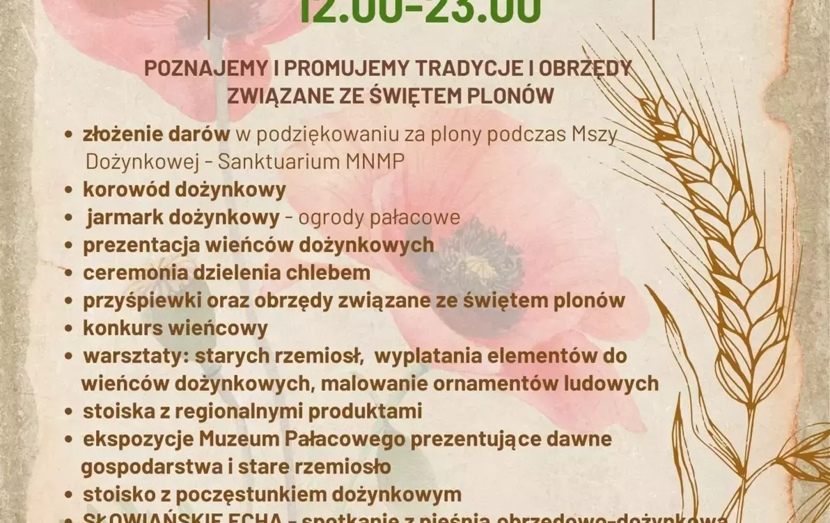 Zdjęcie do TRADYCJE I OBRZĘDY DOŻYNKOWE - Zapraszamy