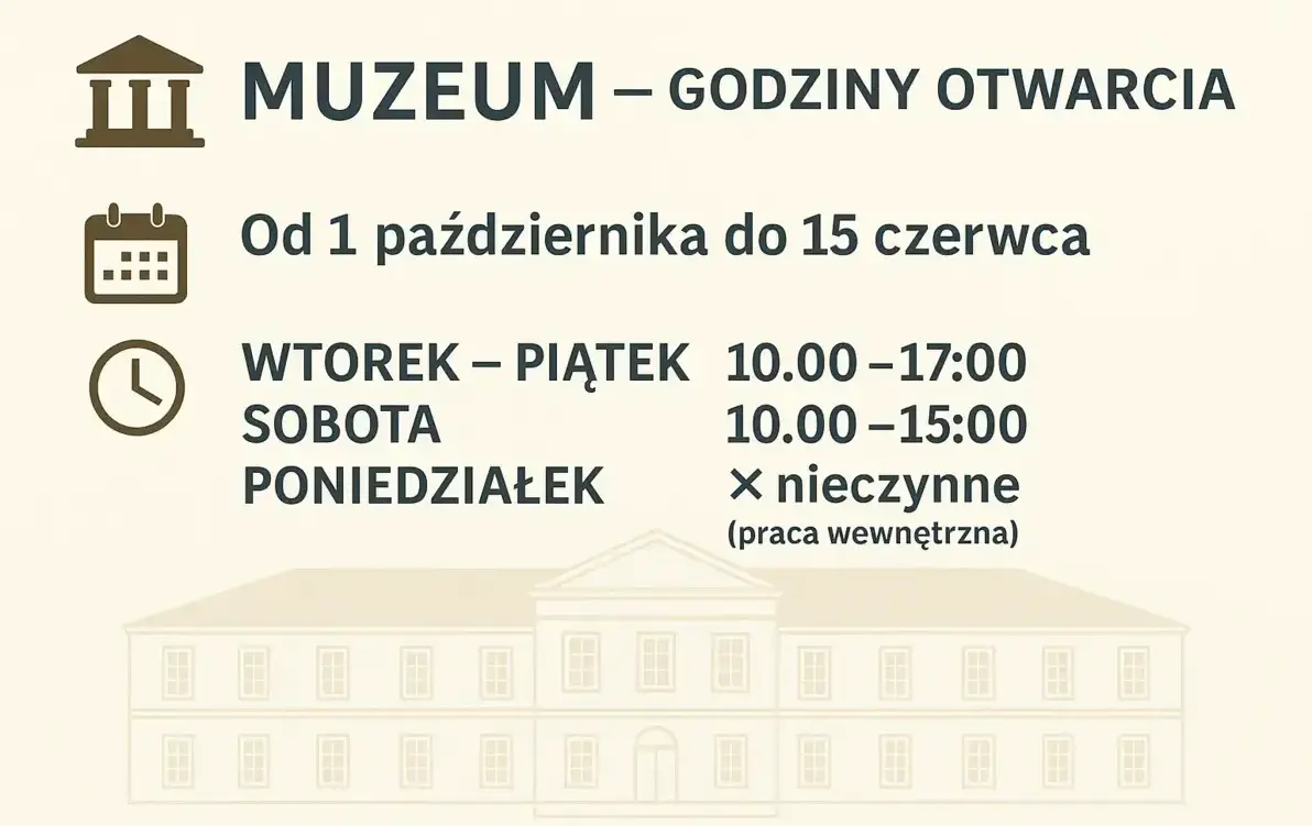 Zdjęcie do Zmiana godzin otwarcia Muzeum Pałacowego!