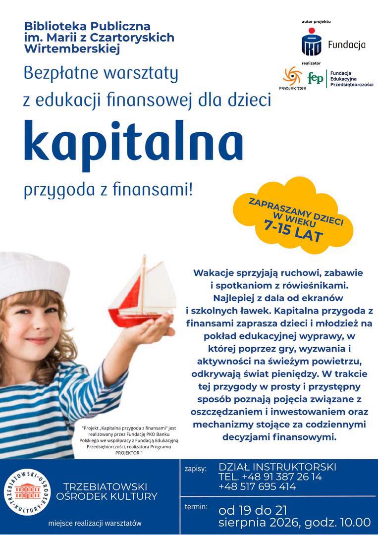 Zdjęcie do &nbsp; UWAGA! ZWOLNIŁY SIĘ MIEJSCA &ndash; ZAPISZ DZIECKO NA WARSZTATY!&nbsp;