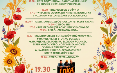 Zdjęcie do DOŻYNKI GMINNE W TRZEBIATOWIE 2026