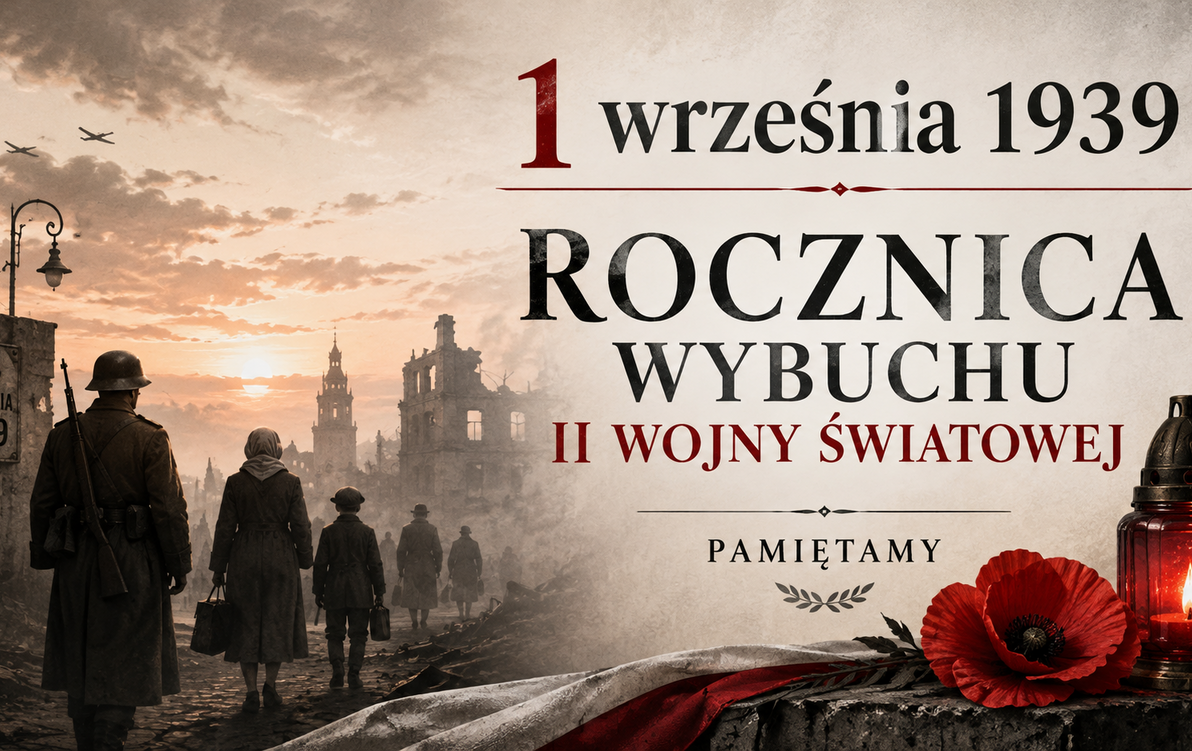 Zdjęcie do 1 września 1939 roku niebo nad Polską rozdarł ryk syren i eksplozji ...