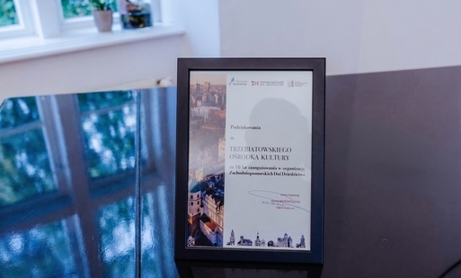 Zdjęcie do Trzebiatowski Ośrodek Kultury otrzymał oficjalne Podziękowania za 10 lat aktywnego zaangażowania w organizację Zachodniopomorskich Dni Dziedzictwa!&nbsp;