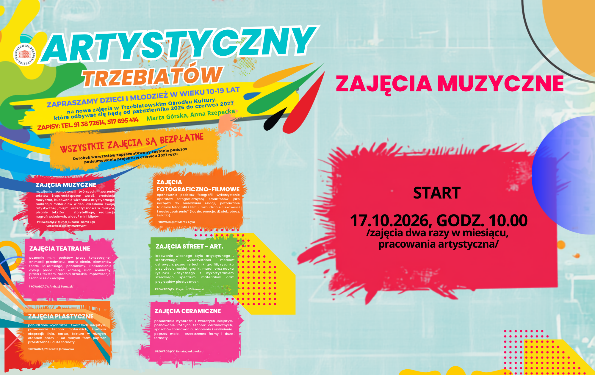Zdjęcie do ARTYSTYCZNY TRZEBIAT&Oacute;W &ndash; STARTUJEMY Z ZAJĘCIAMI!